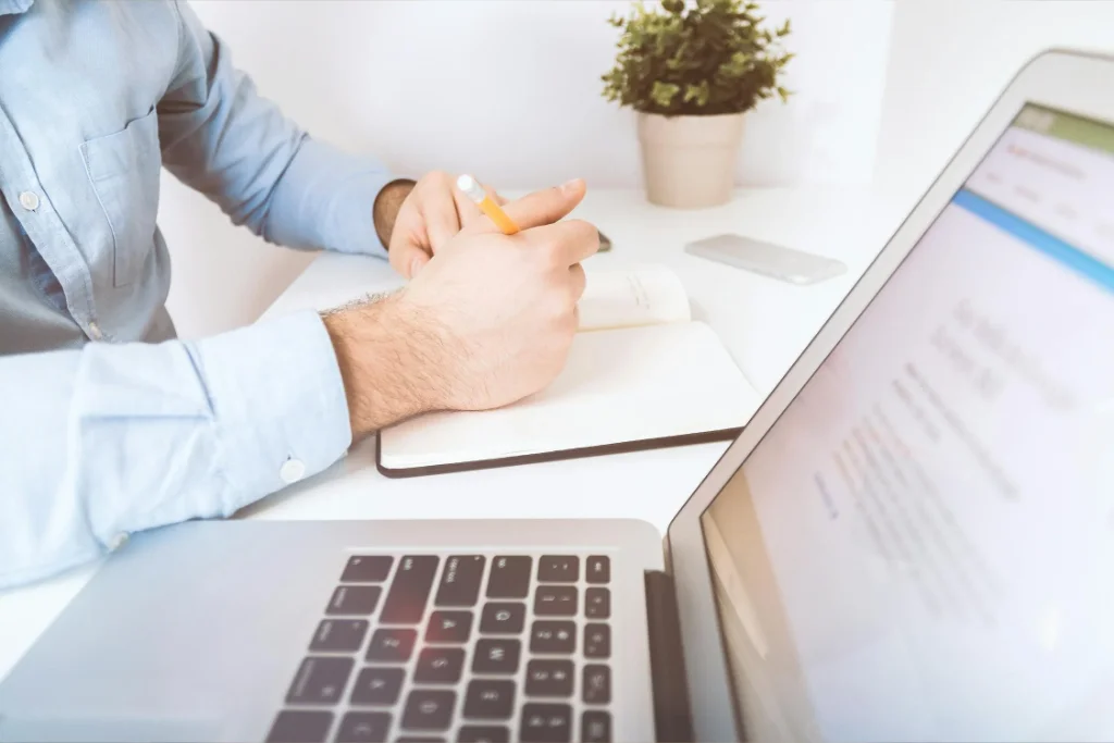Consultant working through a business problem